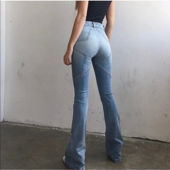 Revice Venus Star High Waisted Flared Sexy Denim Going Out Jeans Size 25 - Picture 3 of 11